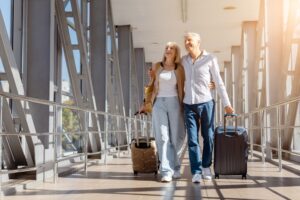 Couple in airport